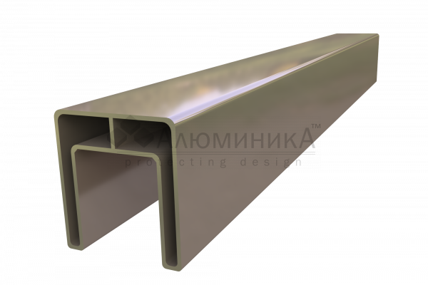 Профиль крышки  35*35 мм на стекло 8-12 мм ШАМПАНЬ Профиль крышки  35*35 мм на стекло 8-12 мм ШАМПАНЬ