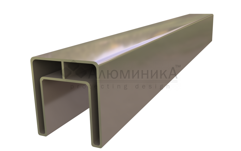 Профиль крышки  35*35 мм на стекло 8-12 мм ШАМПАНЬ Профиль крышки  35*35 мм на стекло 8-12 мм ШАМПАНЬ